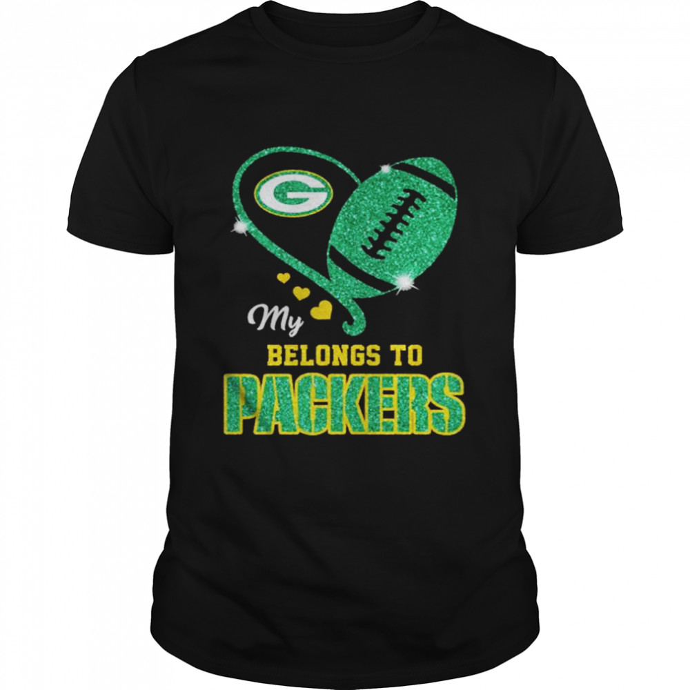 My belongs to Green Bay Packers Heart shirt Classic Men's T-shirt