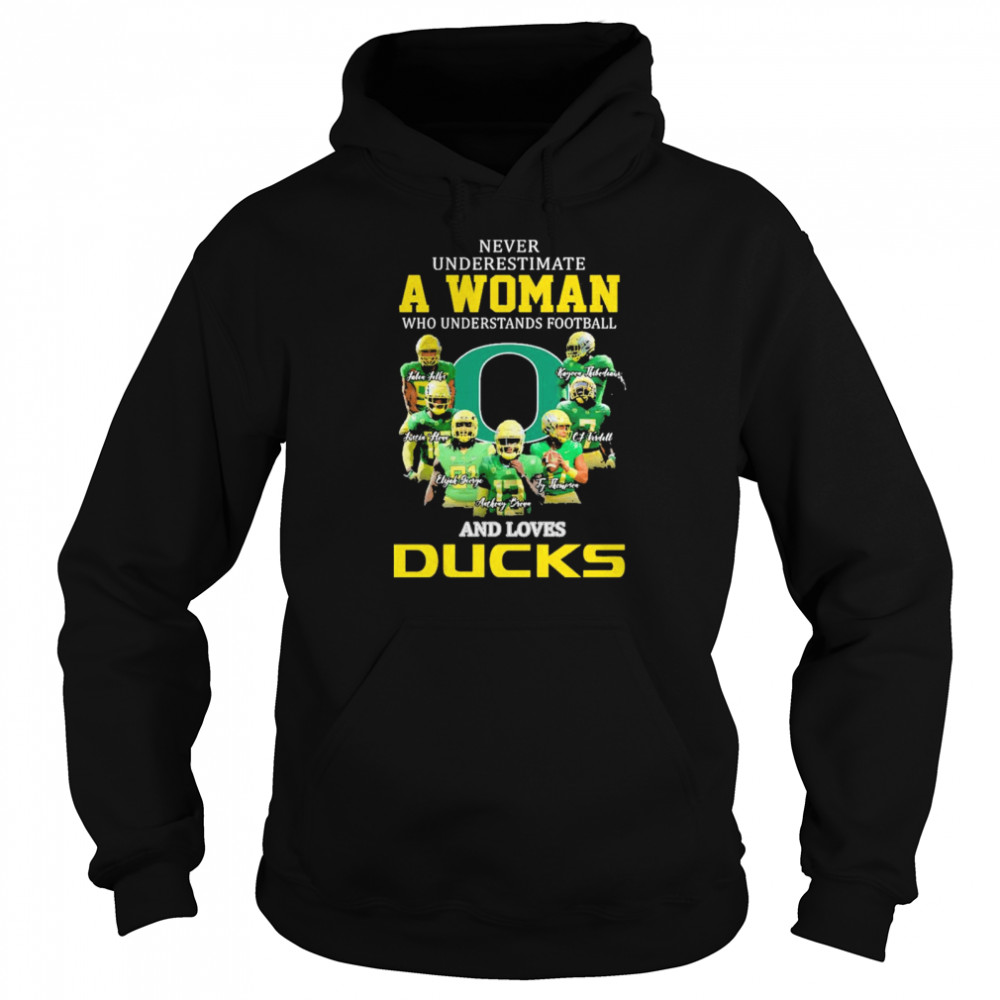 Never Underestimate A Woman Who Understands Football And Loves Ducks 2022  Unisex Hoodie