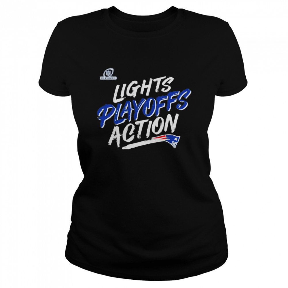 New England Patriots 2021 Nfl Light Playoffs Action Shirt Classic Womens T Shirt