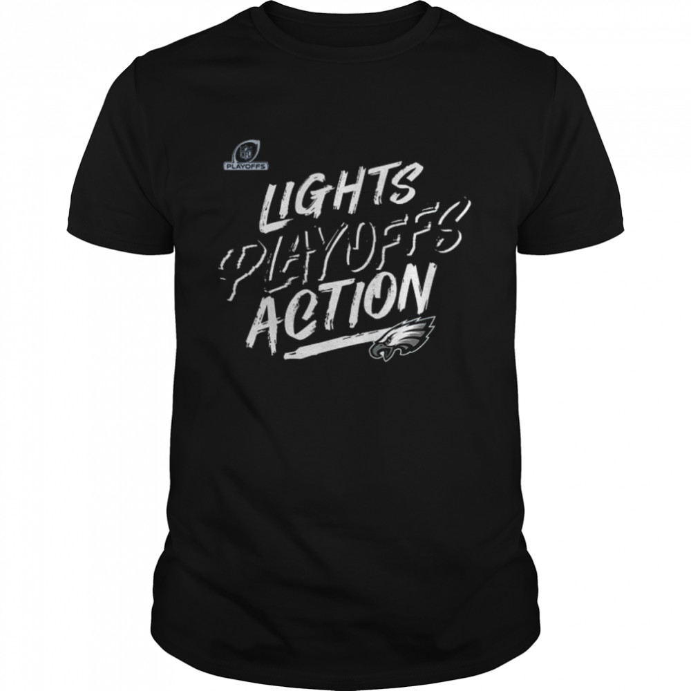 Philadelphia Eagles Fanatics Branded 2021 NFL Playoffs Bound Lights Action T- Classic Men's T-shirt