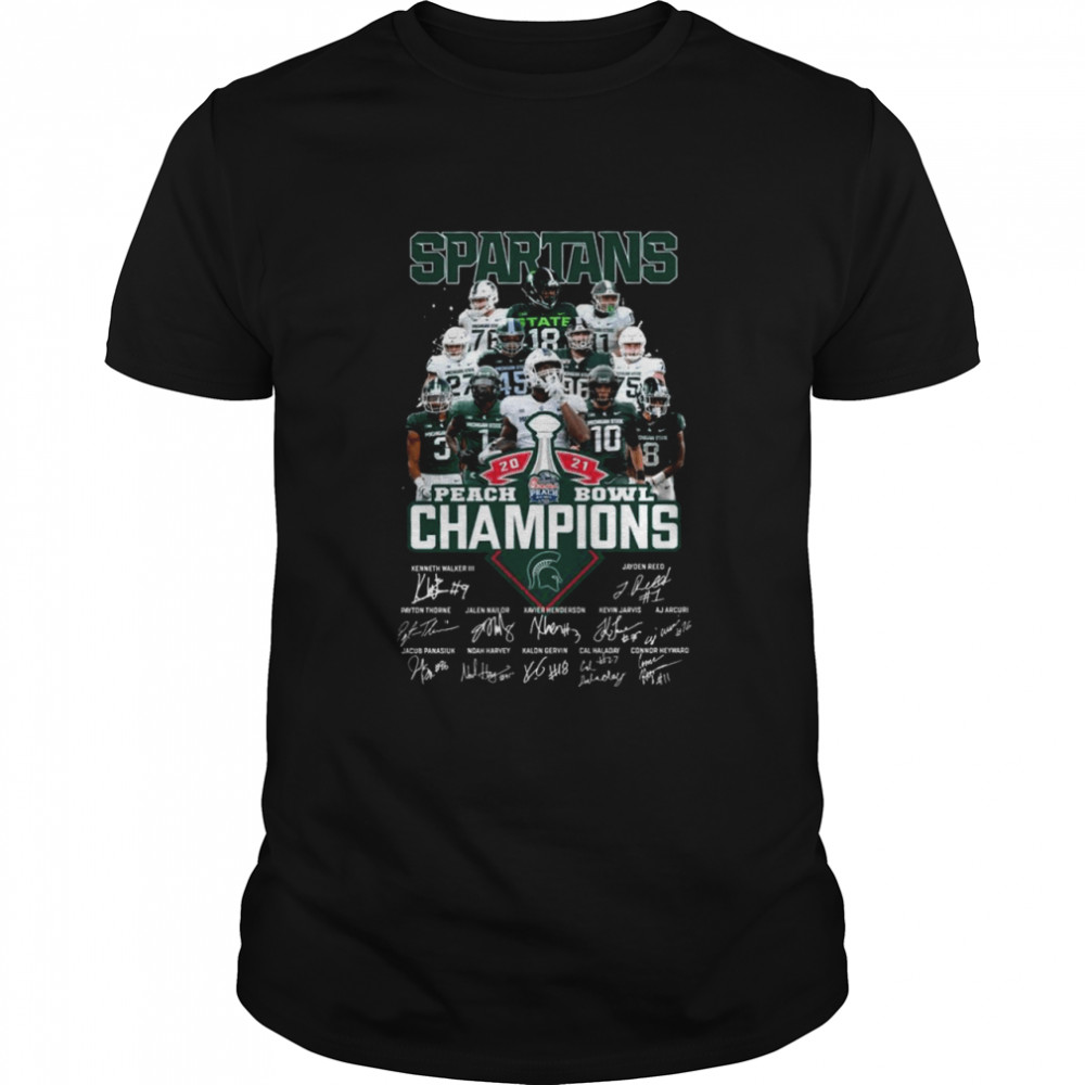 Spartans peach bowl champions signations shirt Classic Men's T-shirt