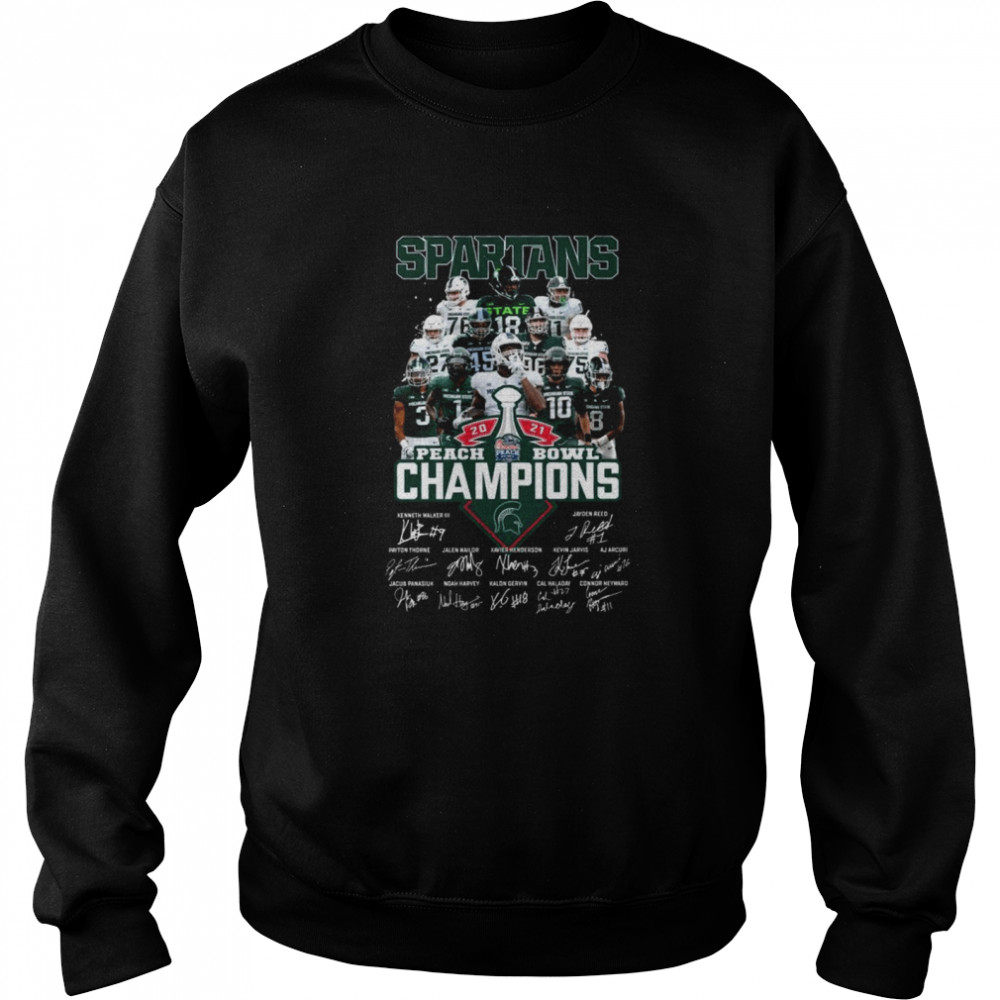 Spartans Peach Bowl Champions Signations Shirt Unisex Sweatshirt