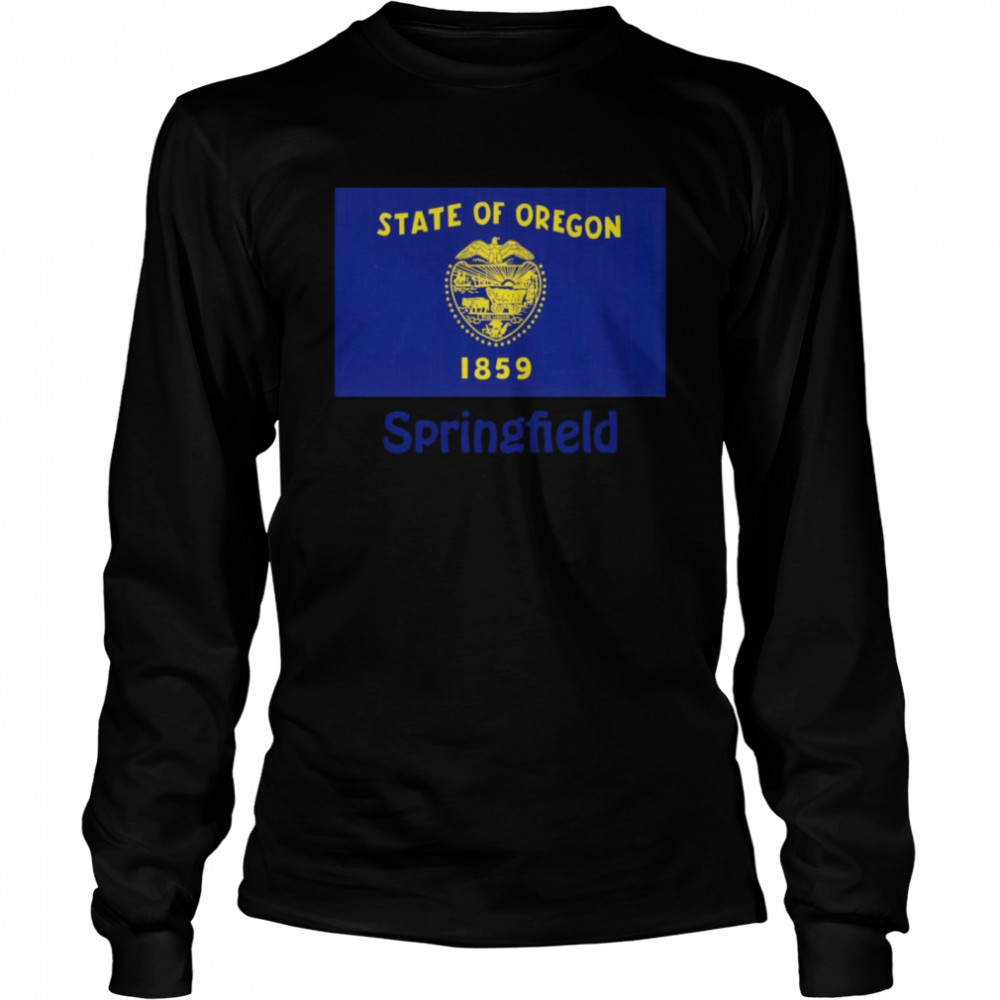Springfield Oregon USA Flag Souvenir  Long Sleeved T-shirt