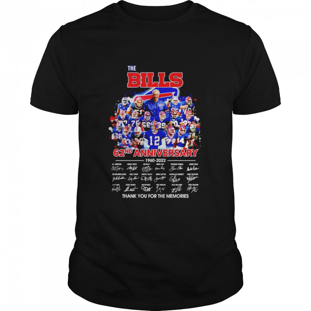 The Bills 62nd Anniversary 1960 2022 thank you for the memories shirt Classic Men's T-shirt