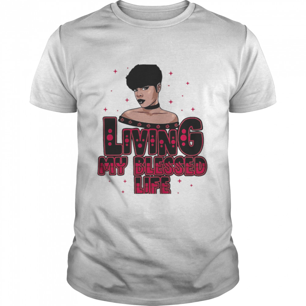 Living My Blessed Life Black Lola  Classic Men's T-shirt