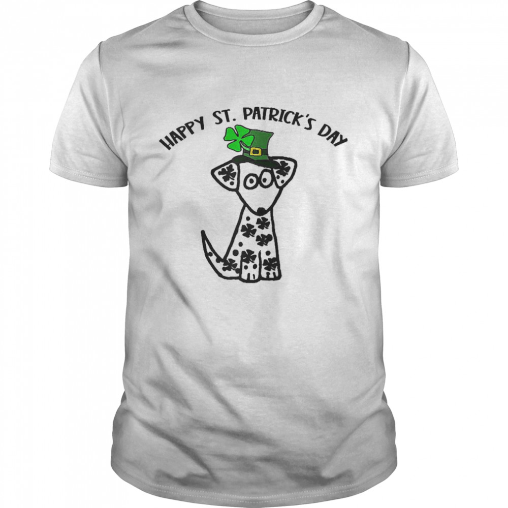 Smileteesholiday Dalmatian Dog Happy St Patrick’s Day  Classic Men's T-shirt