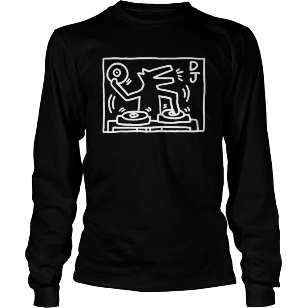 DJ dog by Keith Haring shirt Long Sleeved T-shirt