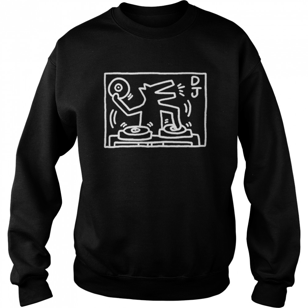 DJ dog by Keith Haring shirt Unisex Sweatshirt