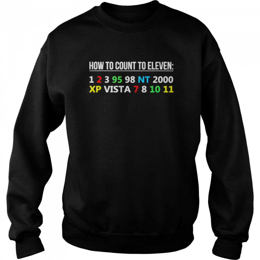 How to count to eleven shirt Unisex Sweatshirt