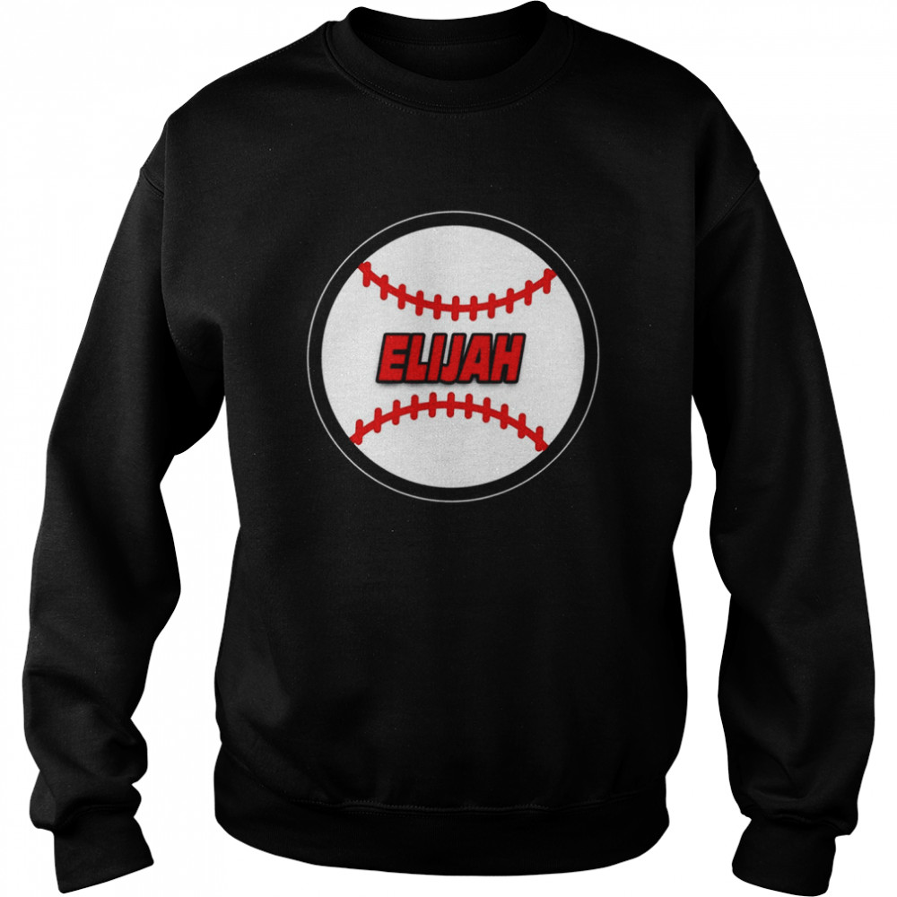 Name On Baseball Baseball Baseball ELIJAH Langarmshirt  Unisex Sweatshirt
