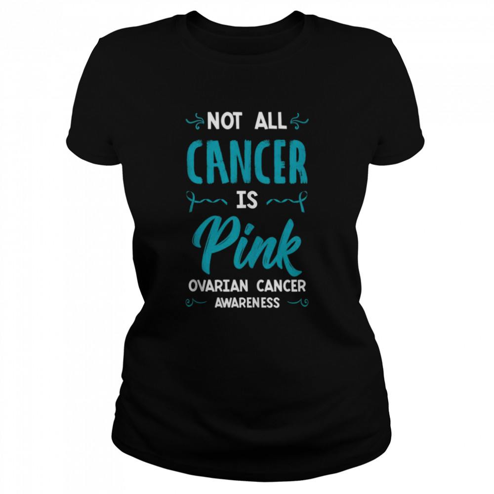 Not All Cancer Is Pink Ovarian Cancer Carcinoma Gynecology  Classic Women's T-shirt