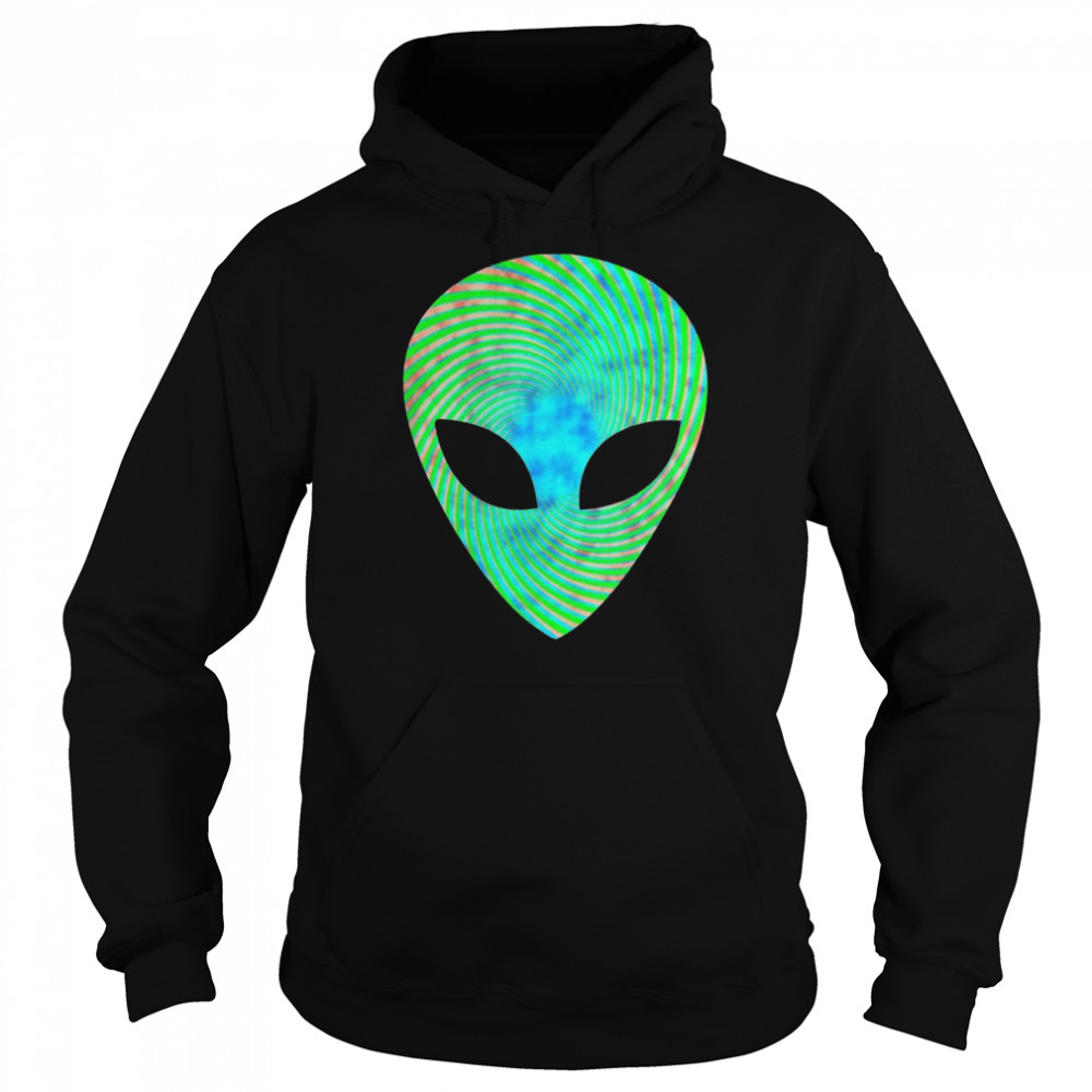 Psychedelic Alien face Alien Head UFO  Unisex Hoodie