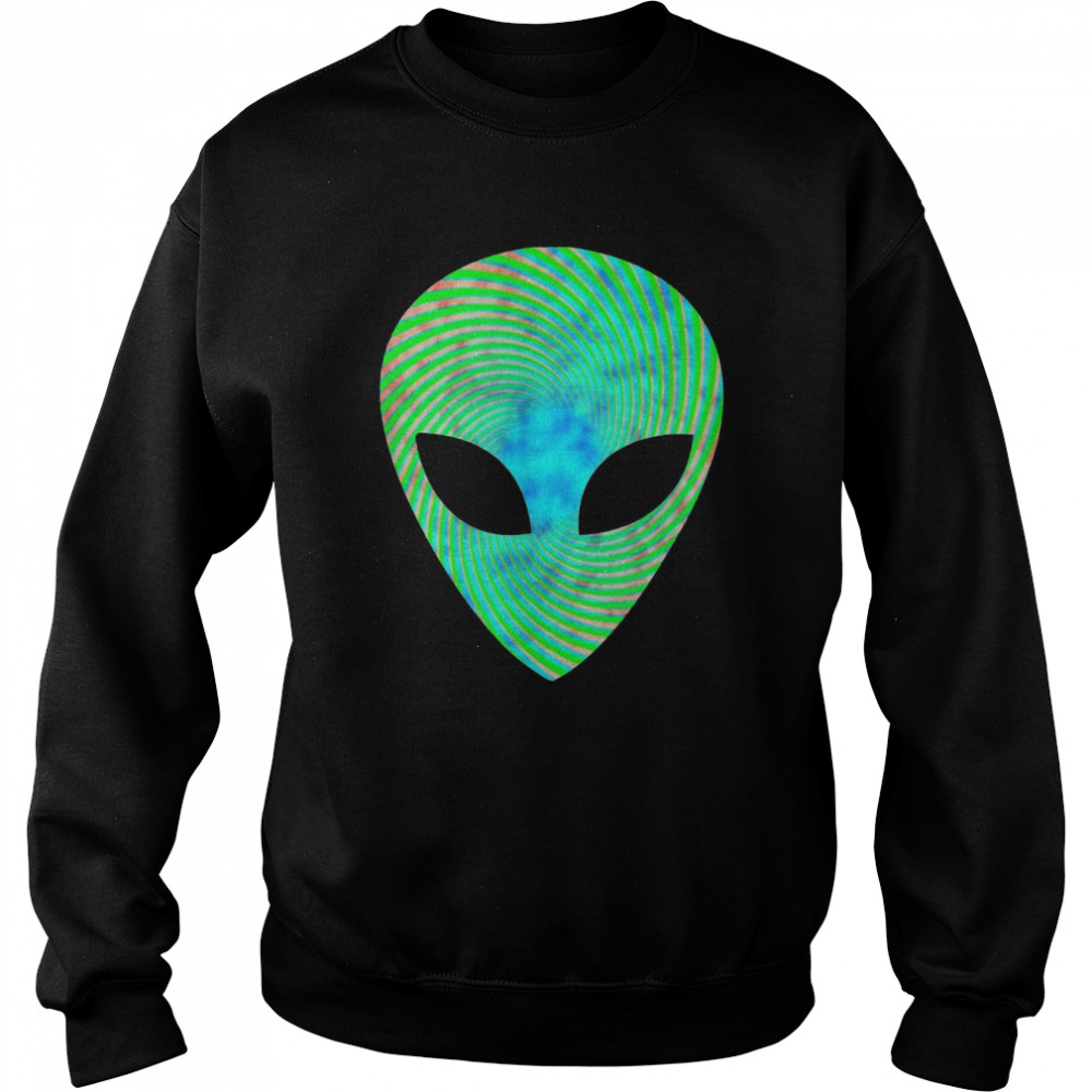 Psychedelic Alien face Alien Head UFO  Unisex Sweatshirt