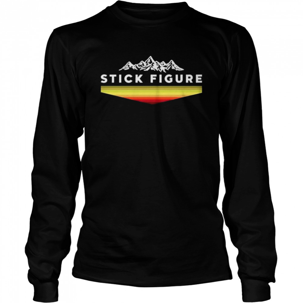 Stick Figure Mountain Raglan shirt Long Sleeved T-shirt
